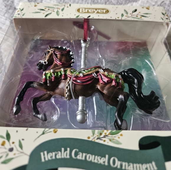 BREYER Horse *Herald Carousel Ornament* Christmas 2021 Holiday Model NEW - Picture 4 of 7